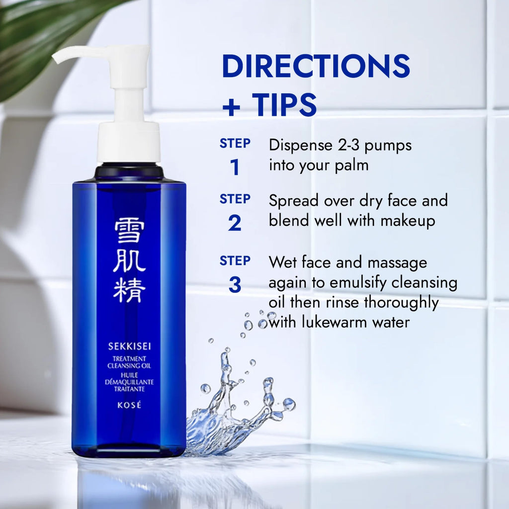 SEKKISEI Treatment Cleansing Oil – Makeup Remover & Hydrating Cleanser, 5.4 oz