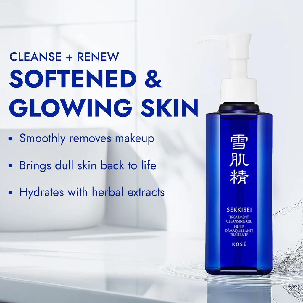 SEKKISEI Treatment Cleansing Oil – Makeup Remover & Hydrating Cleanser, 5.4 oz