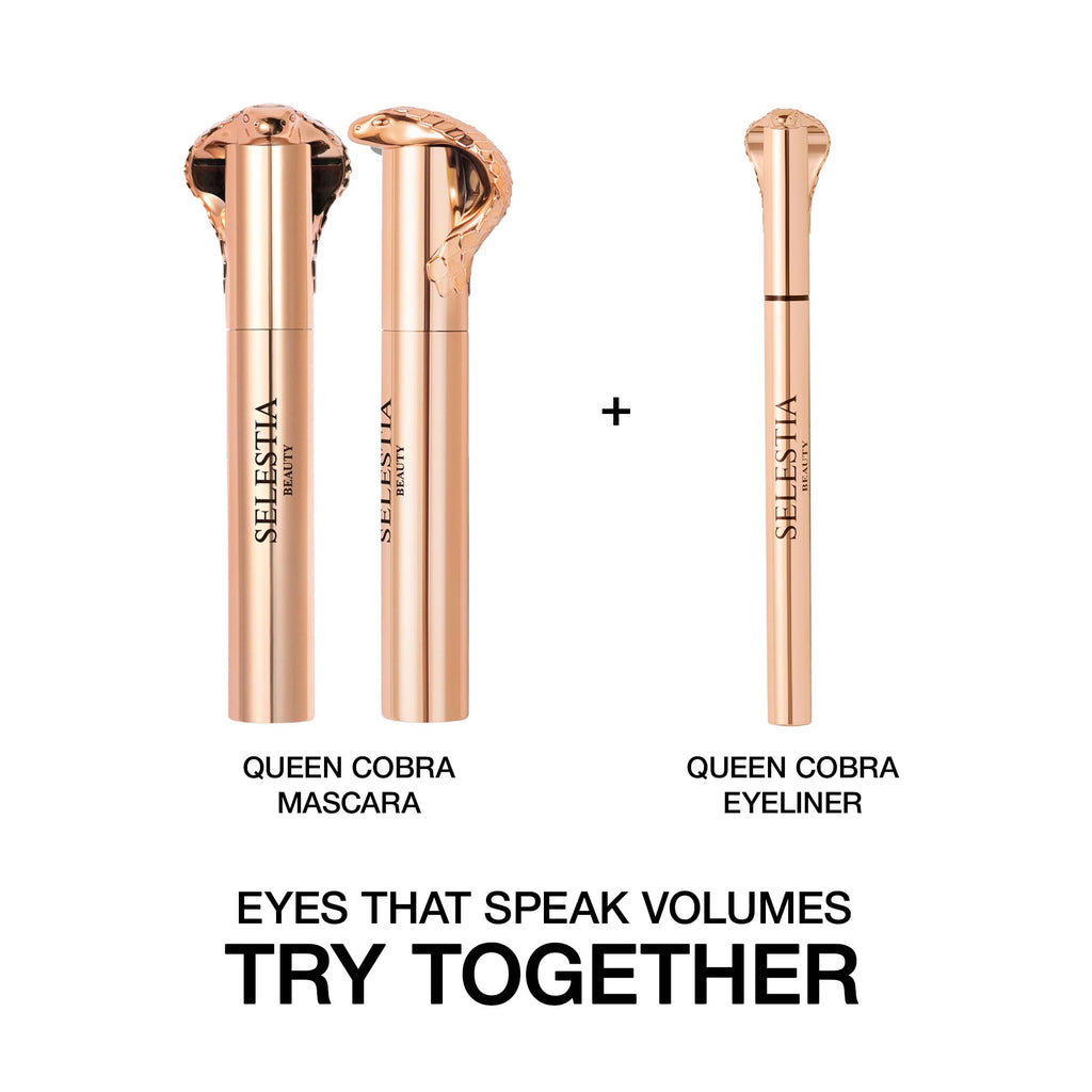 SELESTIA BEAUTY Queen Cobra Mascara – Volume, Curl & Length – Made in Italy – 0.34 fl oz