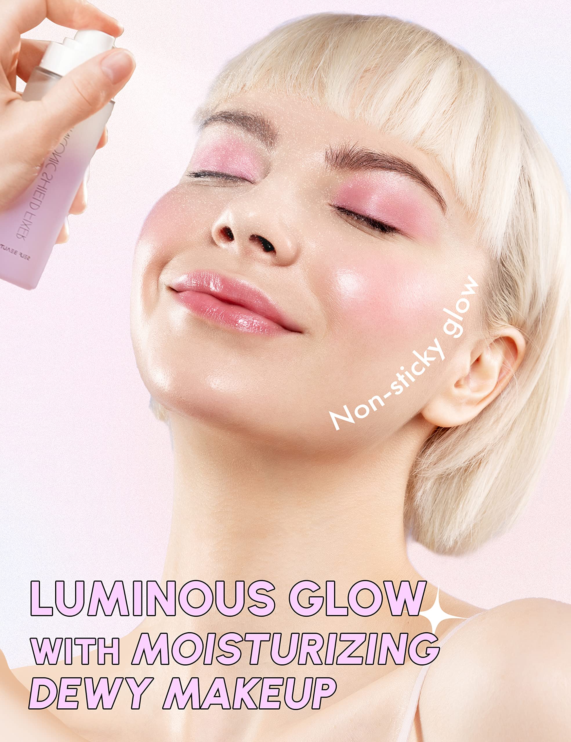 SELF BEAUTY Glow Makeup Setting Spray – Hydrating, Dewy Finish, Long-Lasting (100ml)