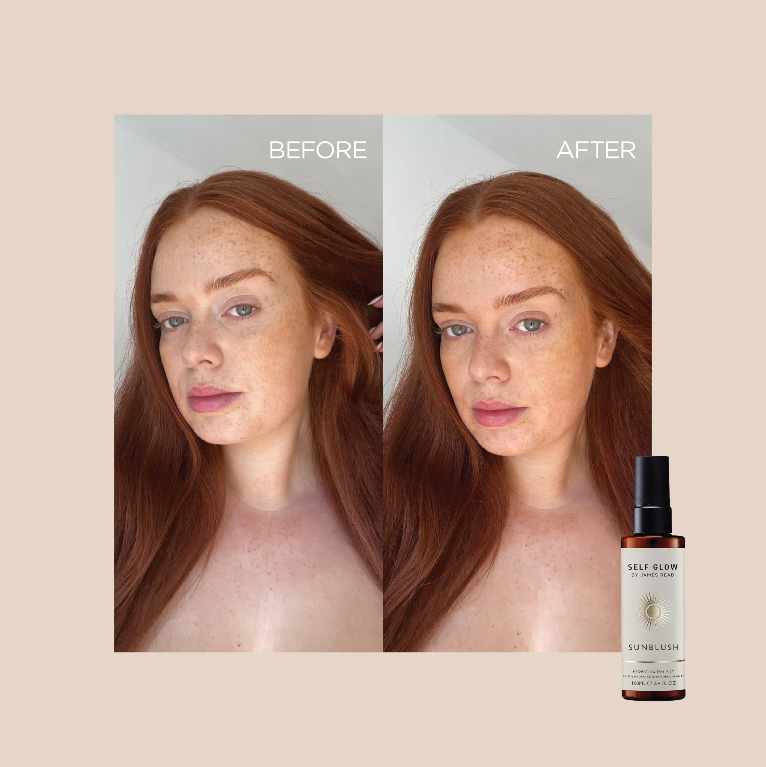 Self Glow by James Read Sunblush Hydrating Tan Mist Travel Size – Buildable Rosewater Glow