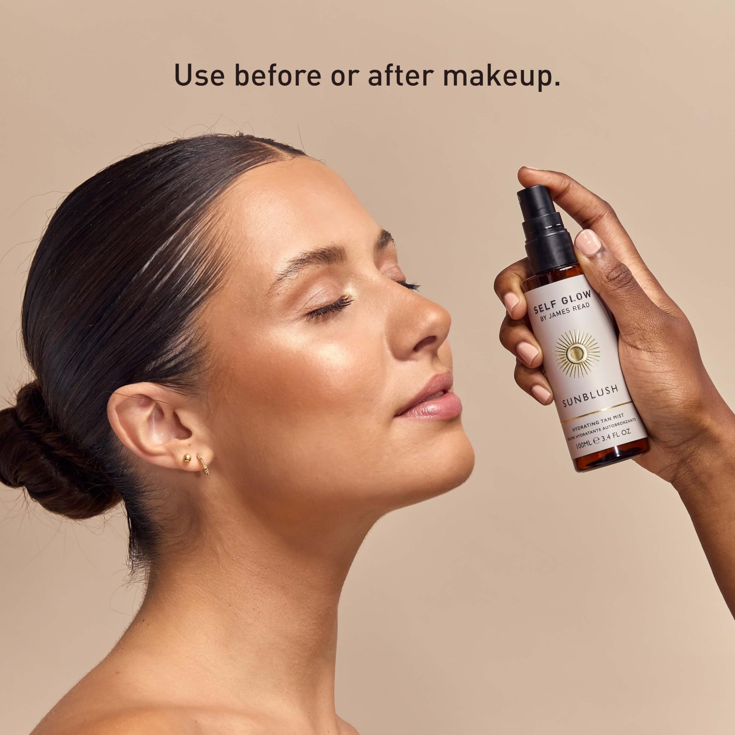 Self Glow by James Read Sunblush Hydrating Tan Mist Travel Size – Buildable Rosewater Glow