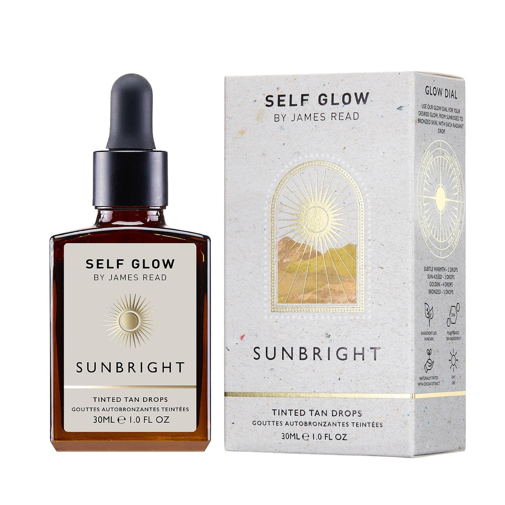 Self Glow by James Read Sunbright Mix-In Tinted Tan Drops — Custom Glow for Moisturizer, Serum, or Makeup