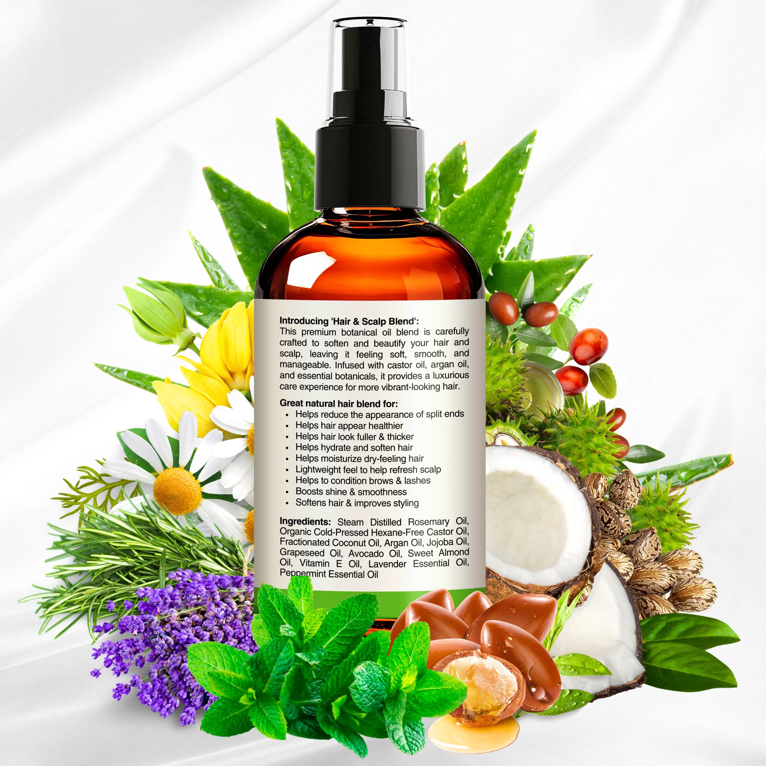 SELFWISE Organic Rosemary Oil for Hair Growth with 10-Oil Upgrade – 8oz