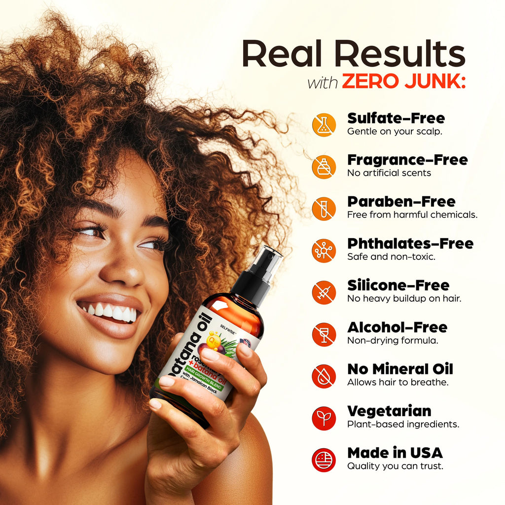 SELFWISE Batana Oil for Hair Growth – 100% Pure, Organic, Cold-Pressed, Unrefined from Honduras