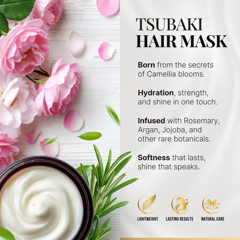 SELFWISE Premium Tsubaki Hair Mask – Deep Repair & Silk Shine (4oz)
