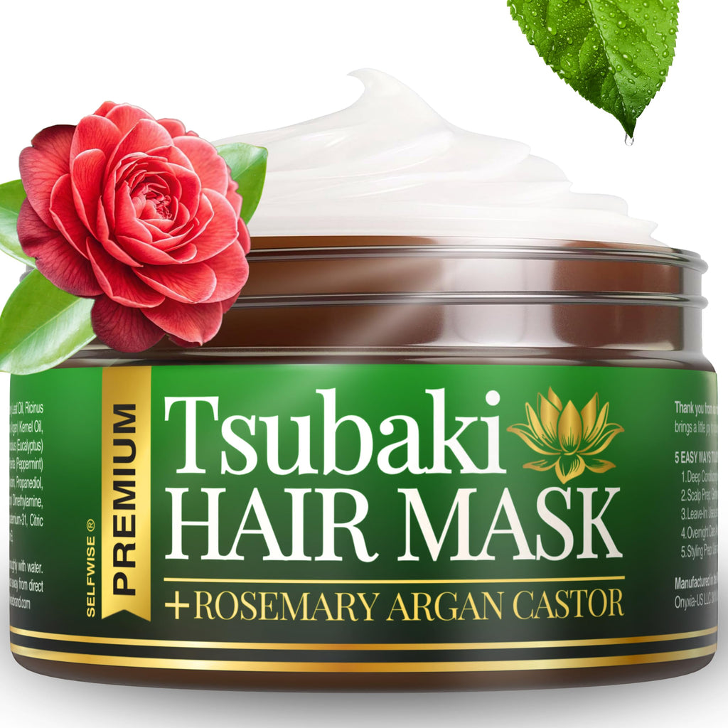SELFWISE Premium Tsubaki Hair Mask – Deep Repair & Silk Shine (4oz)