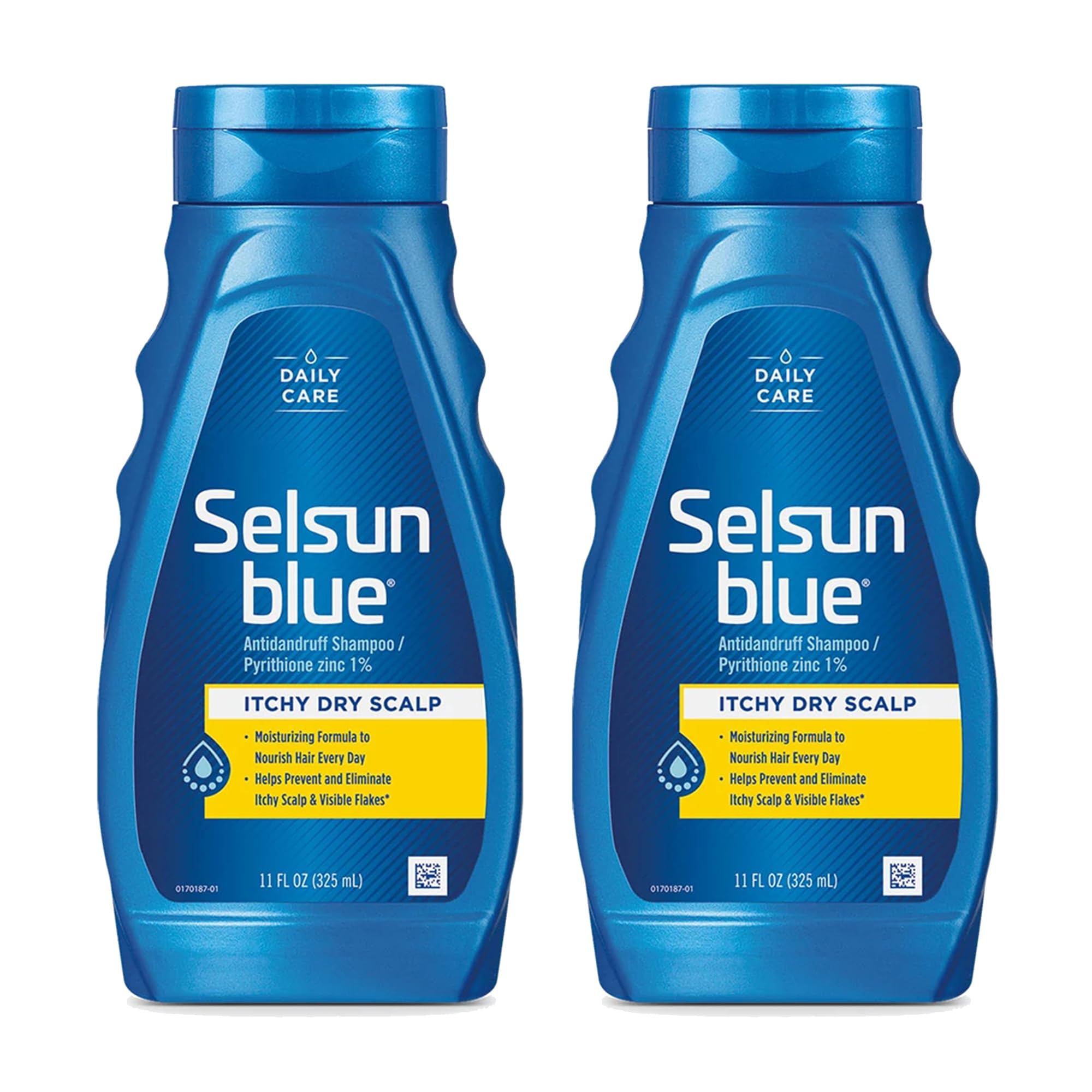 Selsun Blue Itchy Dry Scalp Anti-Dandruff Shampoo – Extra-Hydrating Formula, 2-Pack