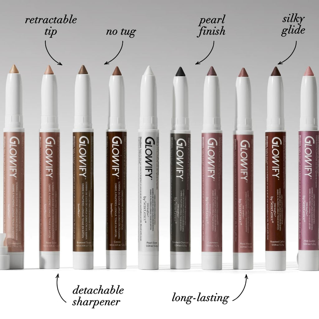 SeneGence Glowify Long-Lasting Eyeshadow Stick in Champagne | Multi-Use Highlighter for Eyes, Cheeks, Brow Bone