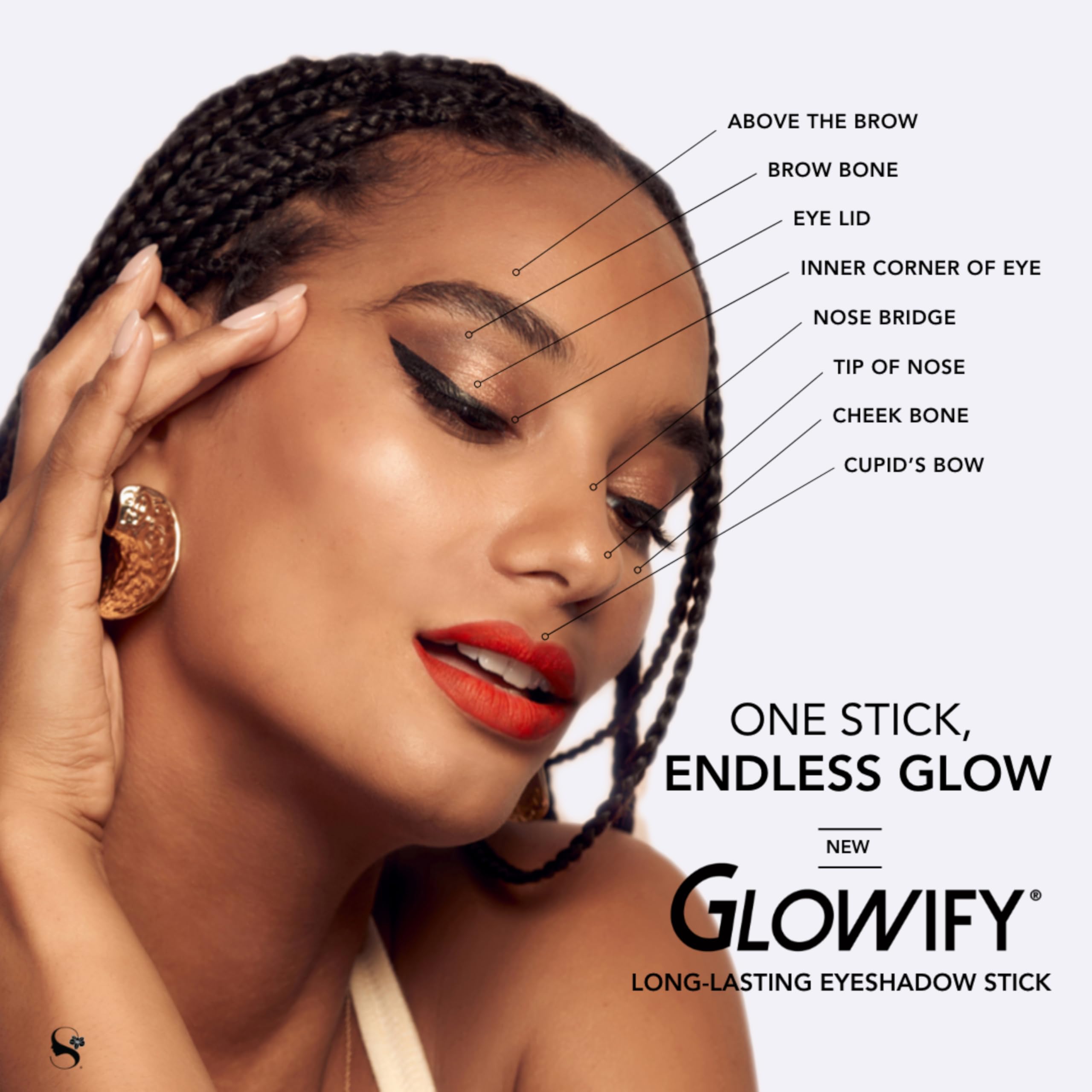 SeneGence Glowify Long-Lasting Eyeshadow Stick in Champagne | Multi-Use Highlighter for Eyes, Cheeks, Brow Bone