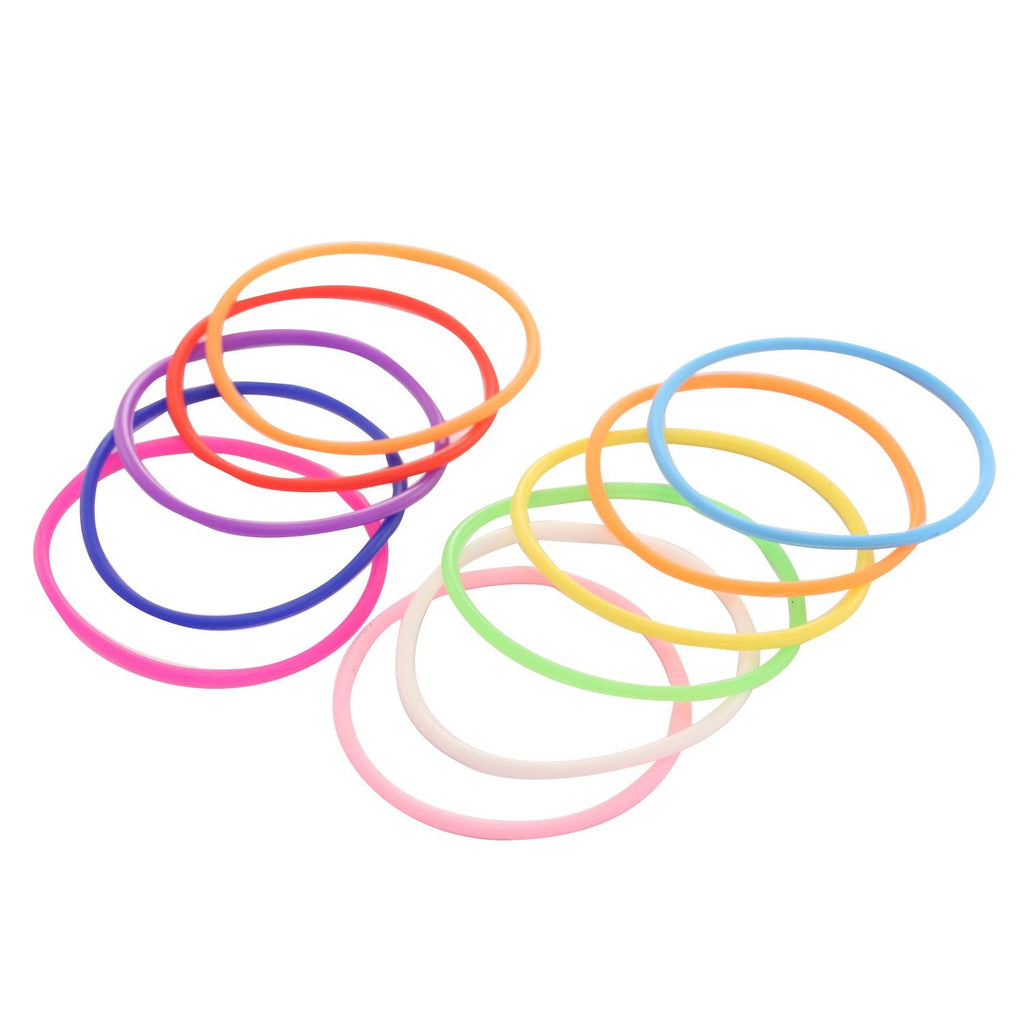 Senkary 120-Piece Glow Neon Silicone Jelly Bracelets – 10 Colors, 80s Party Favors