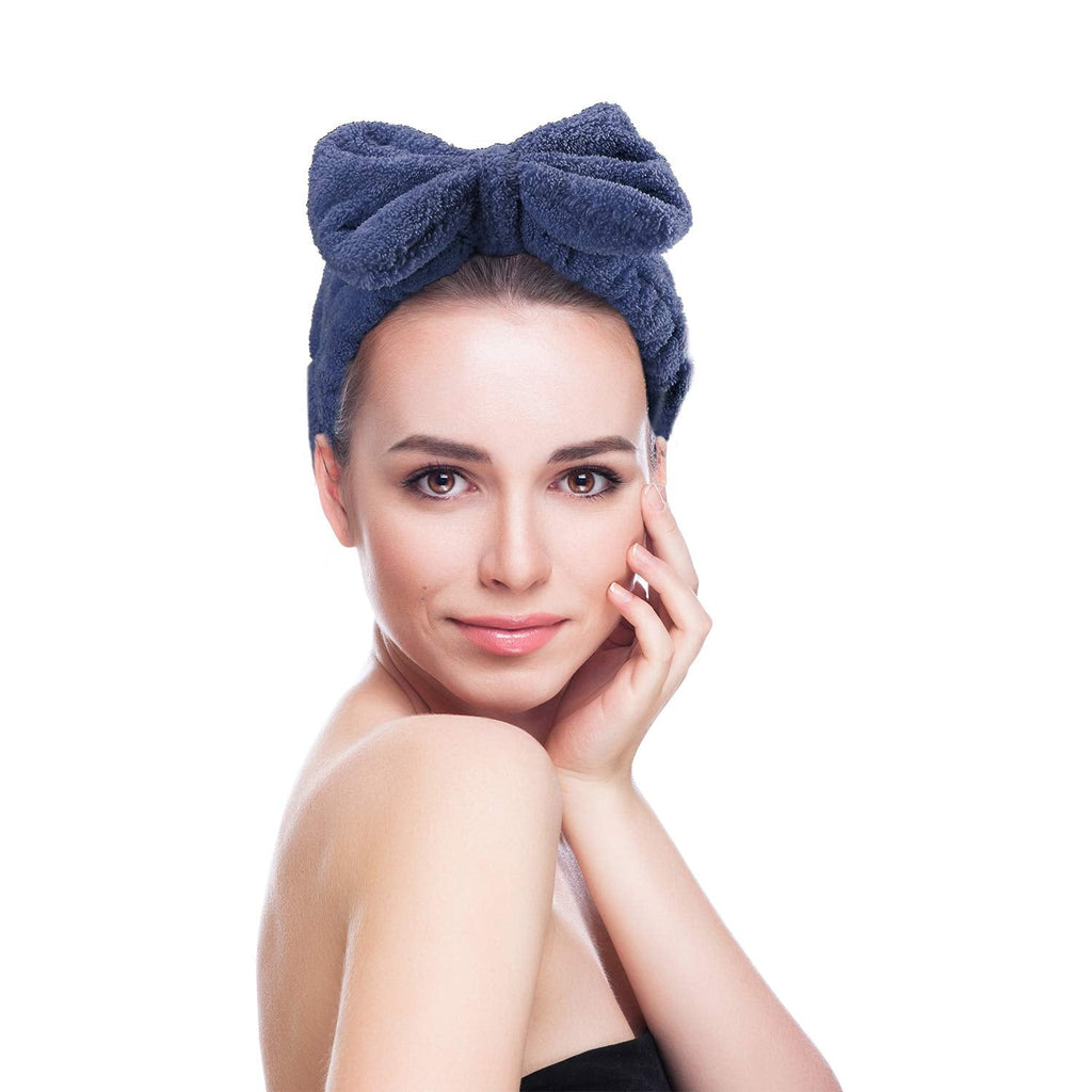 Senkary 4 Pack Makeup Spa Headbands – Soft Microfiber Bow Headbands for Face & Skincare