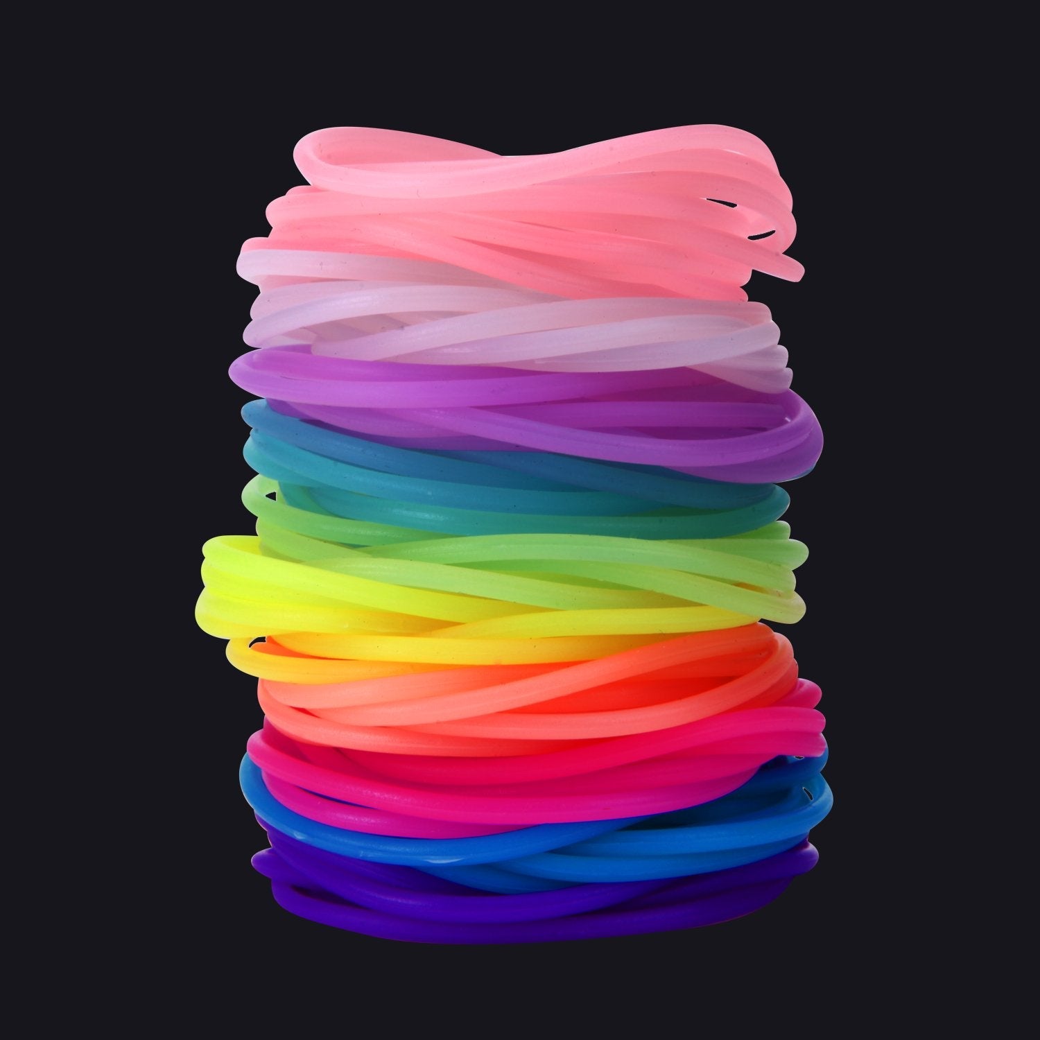 Senkary 120-Piece Glow Neon Silicone Jelly Bracelets – 10 Colors, 80s Party Favors