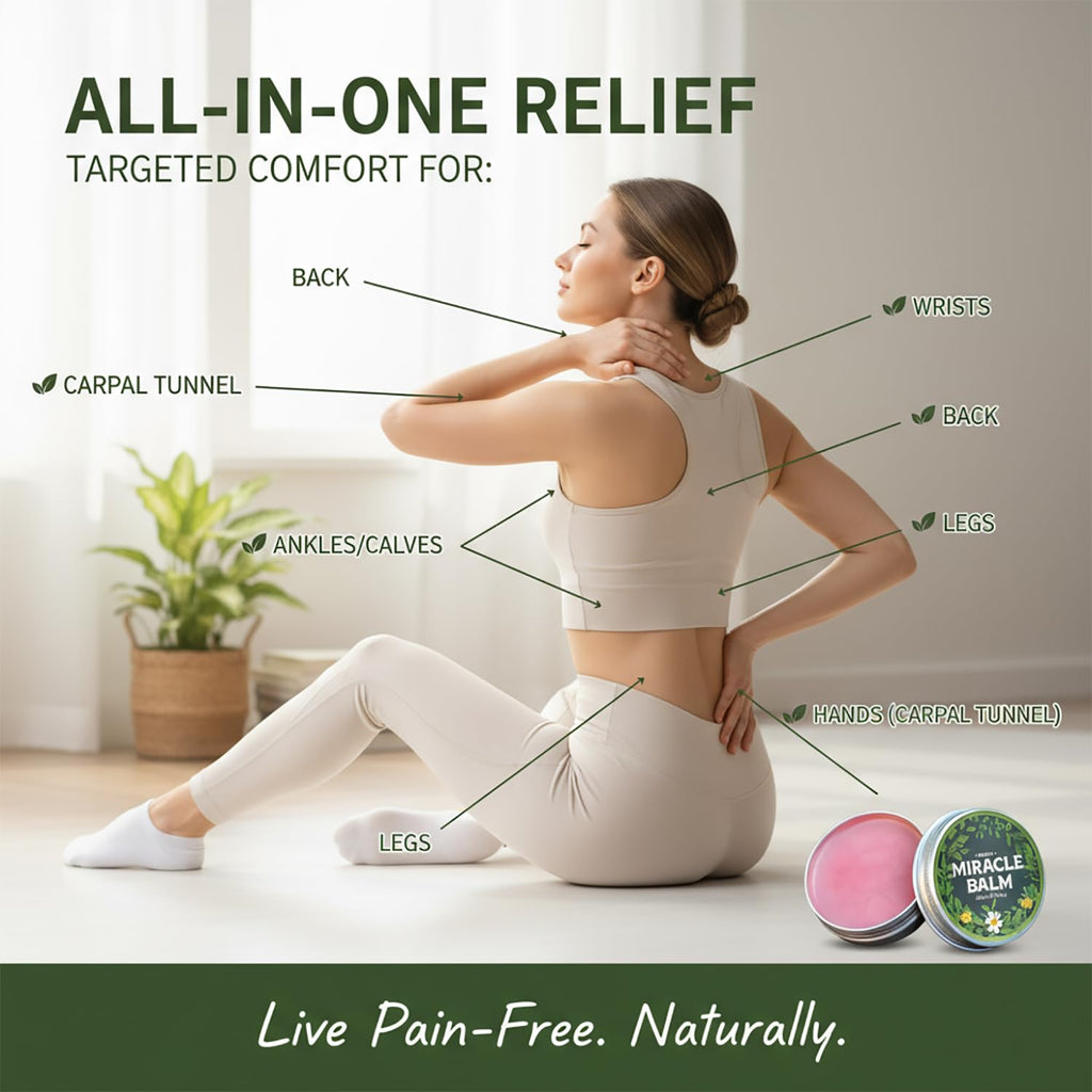 SENSIO MIRACLE Balm for Swollen Legs – 2 Pack Organic Miracle Balm | Natural Joint Comfort Cream