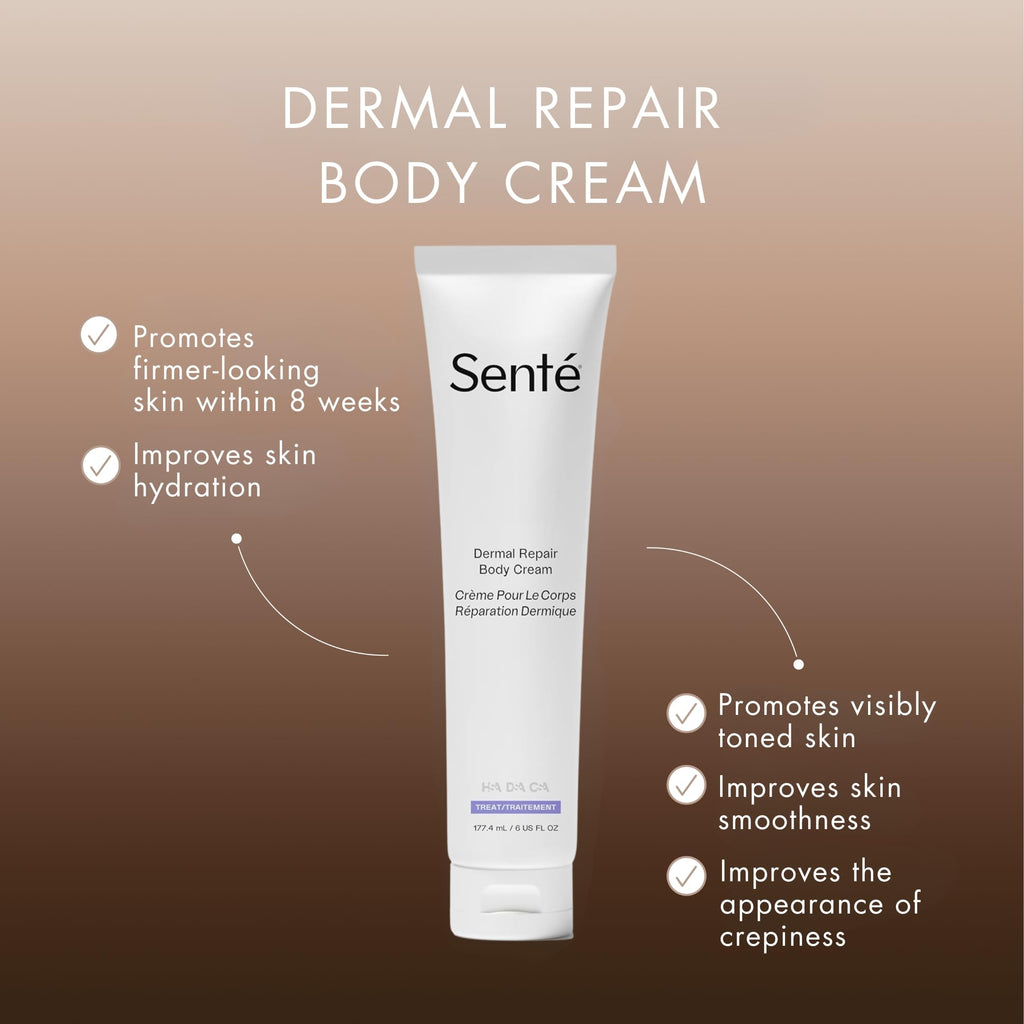 Sente Dermal Repair Body Cream | Restore Skin Barrier, Hydration & Firmer-Looking Skin | 6 oz