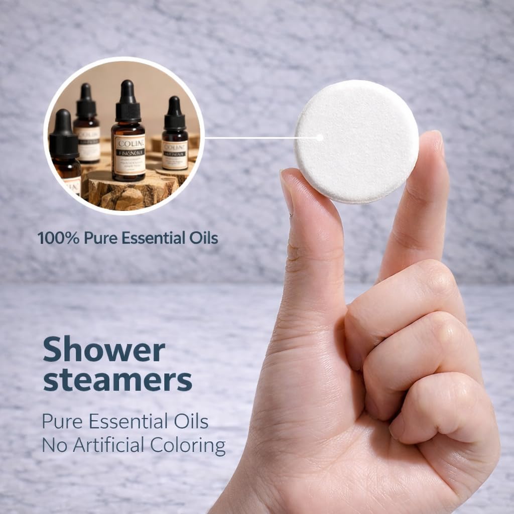 SENTEA Shower Steamers Variety 15 Pack – Eucalyptus & Mint, Sweet Orange, Tea Tree, Bergamot, Lavender