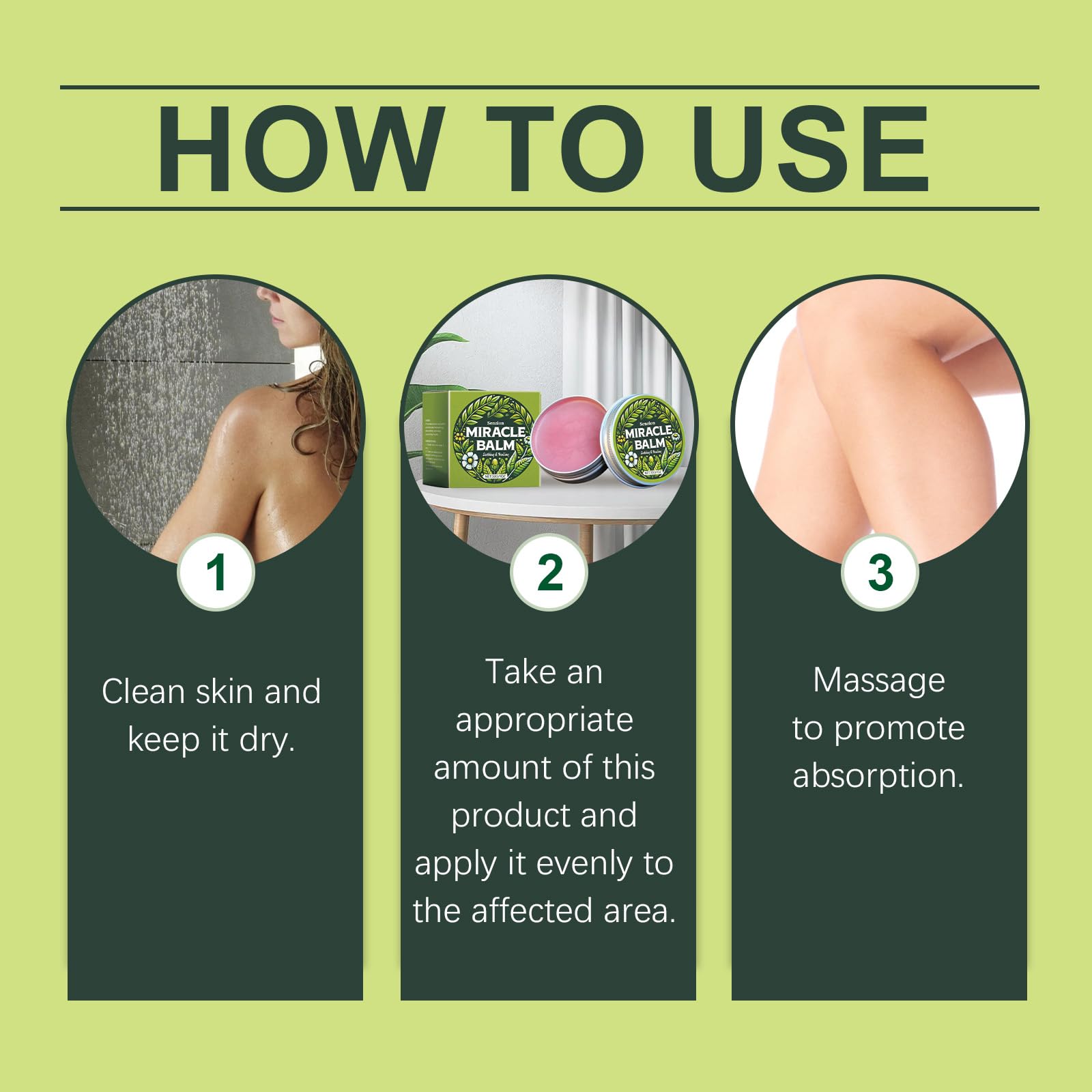 Senzion Miracle Balm – Organic 2-Pack for Relaxed, Comfortable Skin (Legs, Arms, Back)