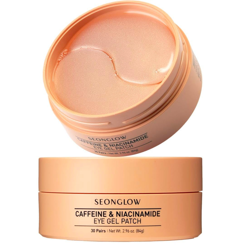 SEONGLOW Caffeine Under Eye Patches – 30 Pairs | Brighten & Hydrate