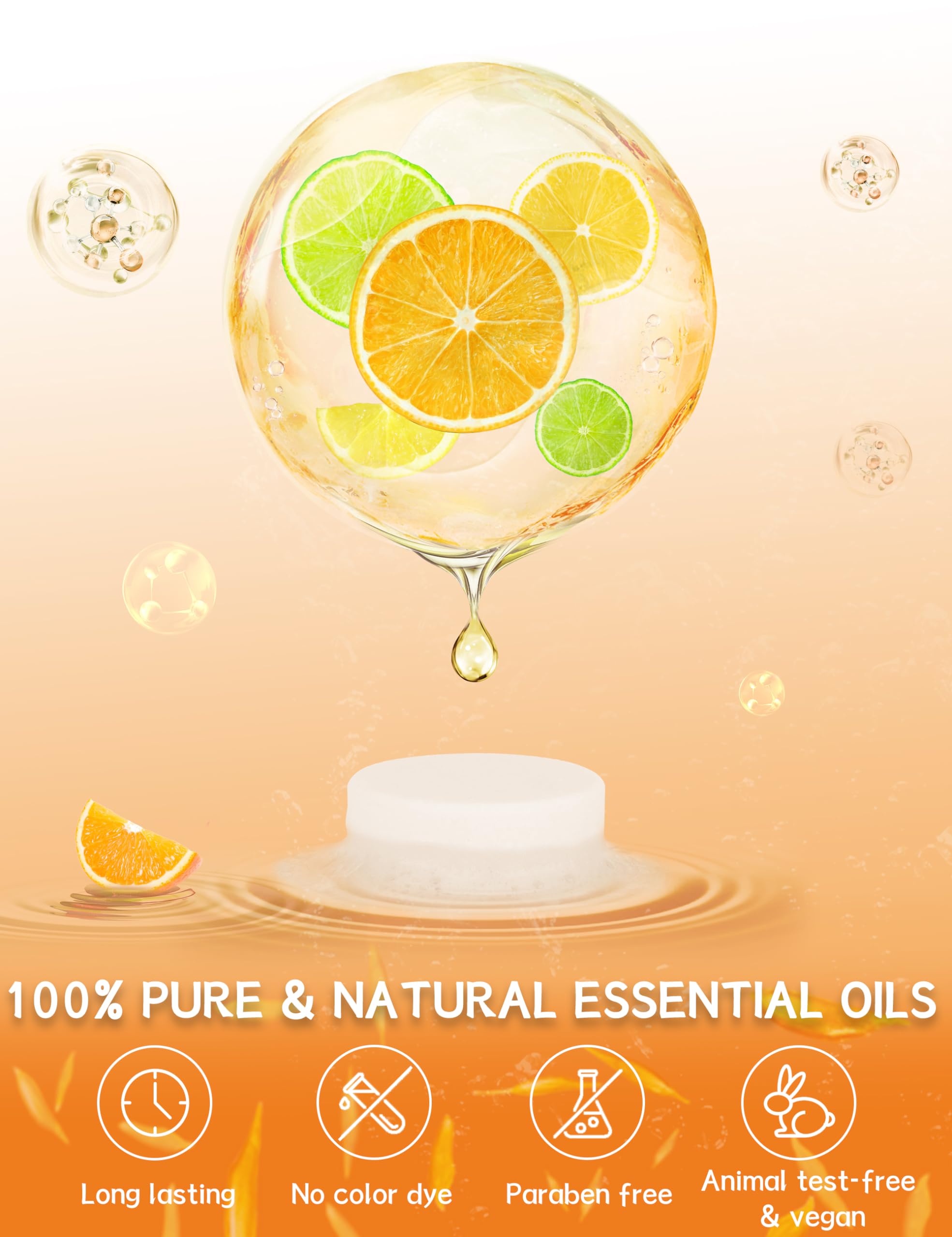SEONNIX Shower Steamers Aromatherapy 15 Pack – Tangerine & Lemon
