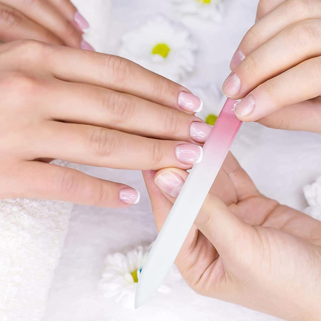 SEPHANNA Premium Crystal Glass Nail File – Double-Sided, Portable with Case (Unisex)