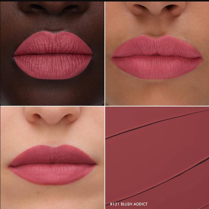 SEPHORA COLLECTION Cream Lip Stain 10HR Liquid Lipstick - 121 Blush Addict (0.16 oz) | Matte Lip Color