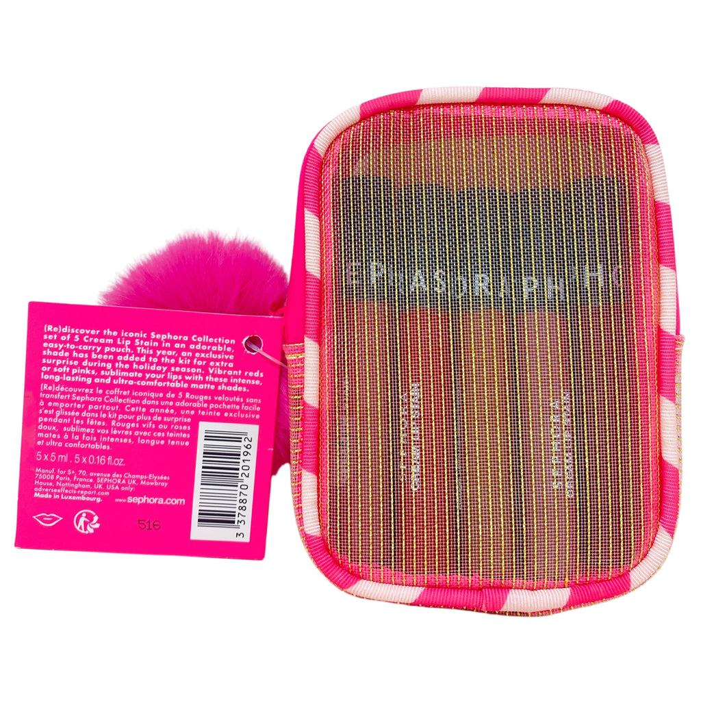 SEPHORA Collection 5-Piece Cream Lip Stain Gift Set — 01 Always Red, 13 Marvelous Mauve, 94 Cherry Moon, 122 Casual Peach, Winter Rose