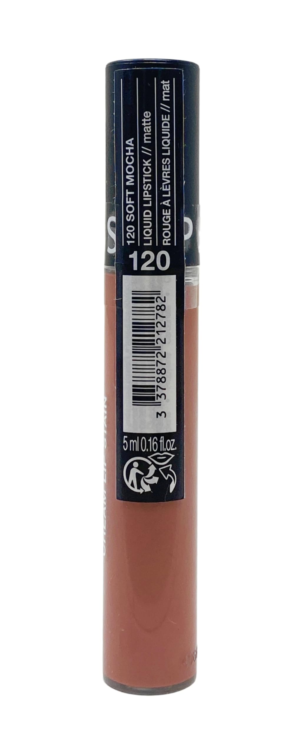 SEPHORA Collection Cream Lip Stain 120 Soft Mocha – Matte Pink Nude Lip Color, 0.16 oz