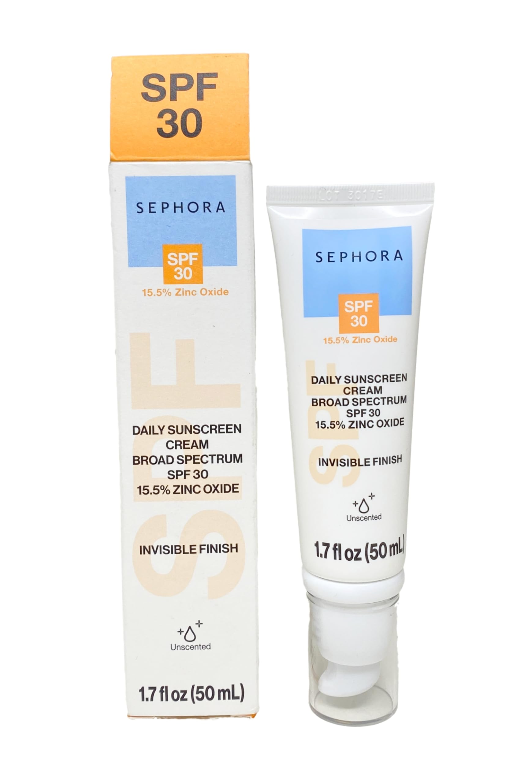 SEPHORA COLLECTION Daily Sunscreen Cream SPF 30 – Mineral, Hydrating Broad-Spectrum Daily Sunscreen (1.7 Fl Oz / 5 ml)