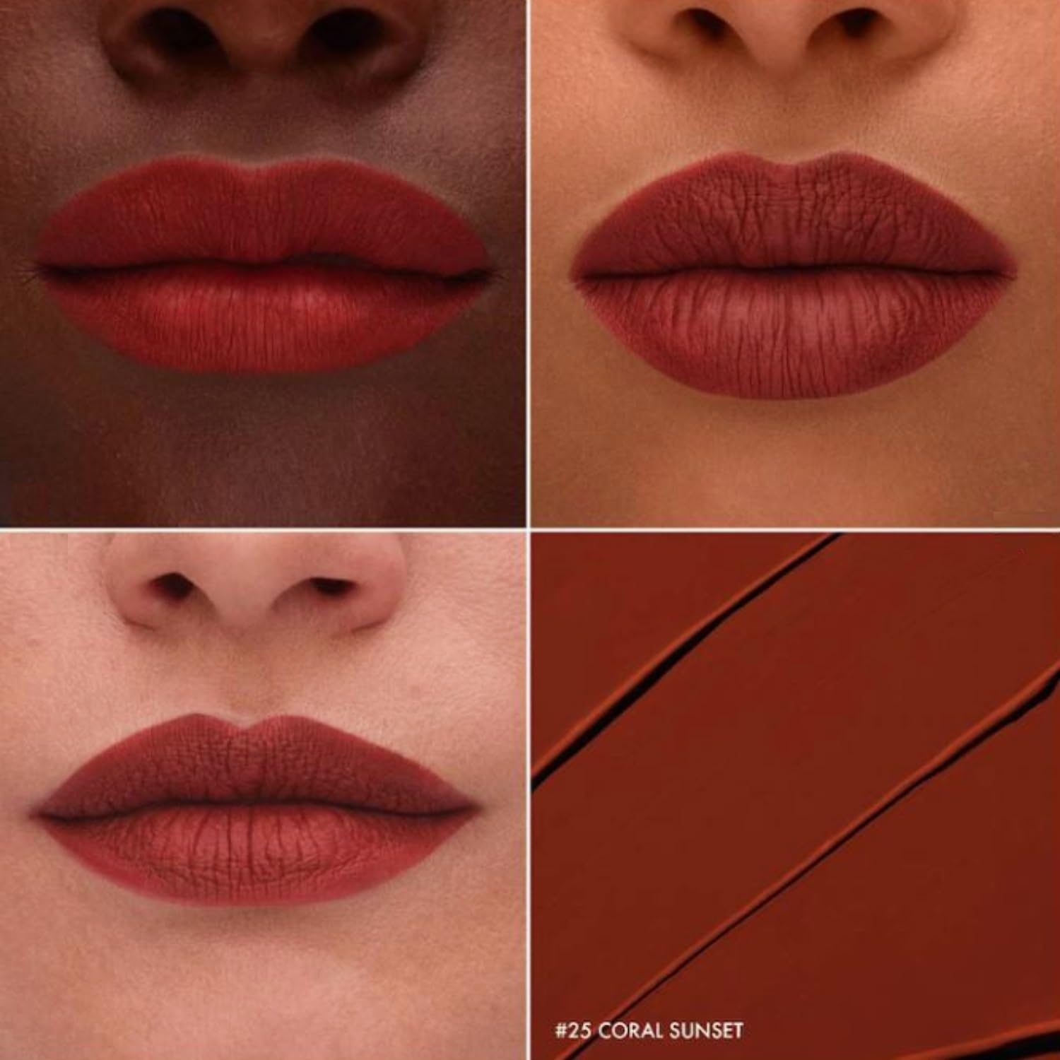 SEPHORA Cream Lip Stain Liquid Matte Lipstick – Coral Sunset (Matte Orange Brown) 0.16 fl oz