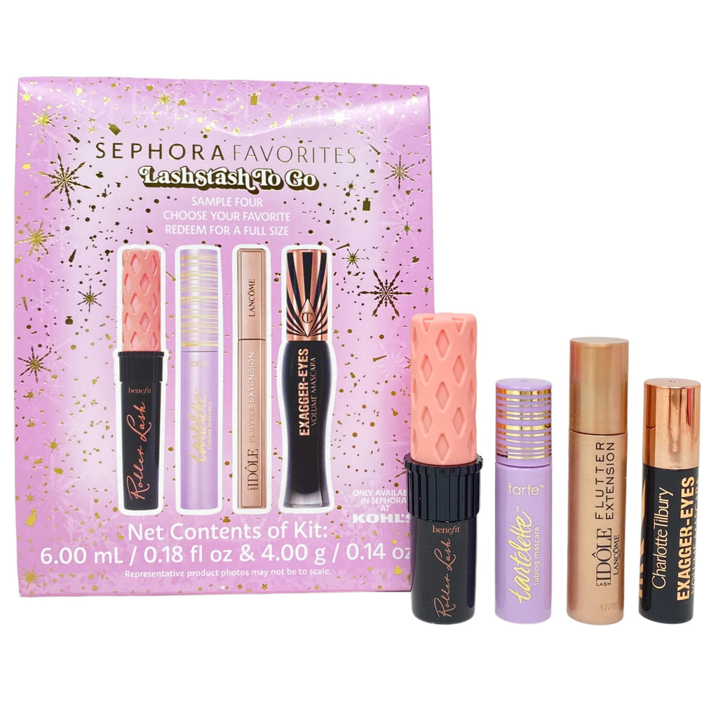 SEPHORA LashStash To Go Limited Edition 4-Piece Mini Mascara Set | On-The-Go Lash Wardrobe