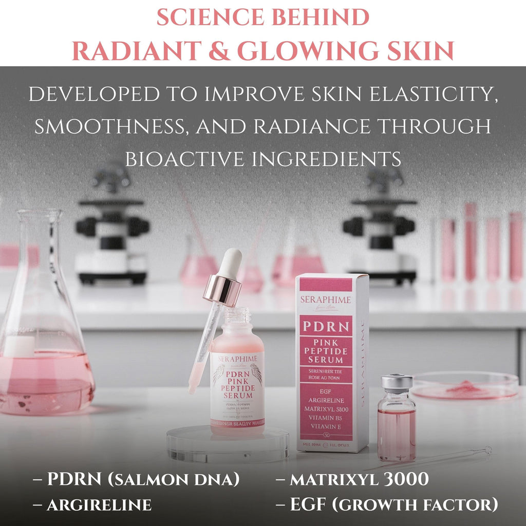 Seraphime PDRN Pink Peptide Serum – Salmon DNA, EGF, Argireline & Matrixyl 3000 for Glow and Hydration