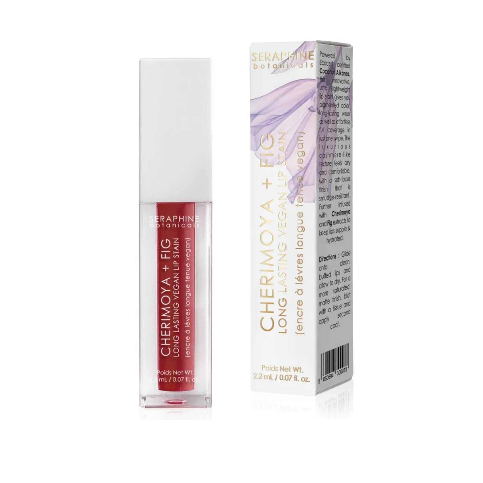 Seraphine Botanicals Lip Stain - Cherimoya & Fig Extracts | Long-Lasting Vegan Lip Color