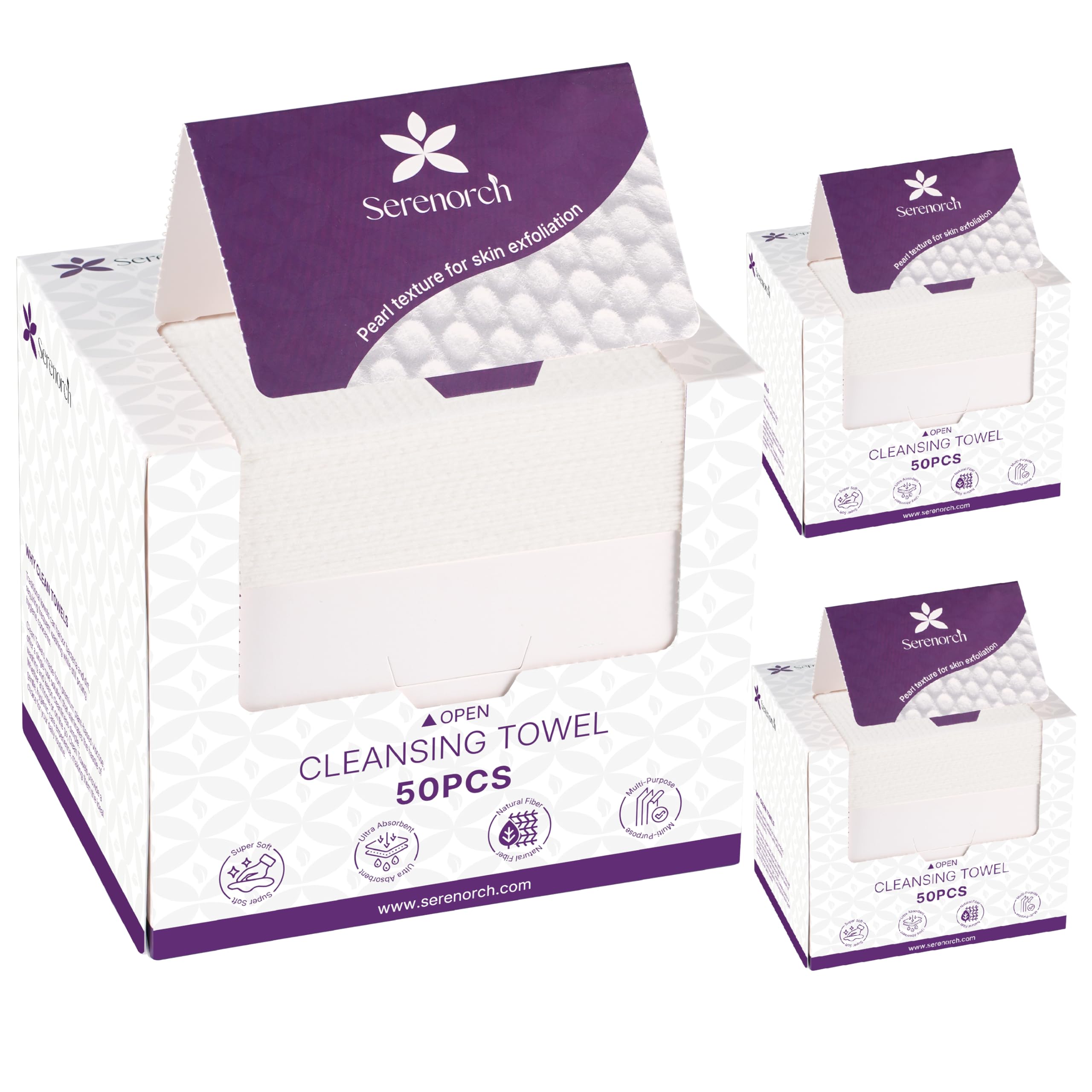 Serenorch Disposable Face Towels – Ultra Soft 10x12, Lint-Free, 150 Count