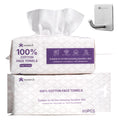 Serenorch 100% Cotton Disposable Face Towels – 120 Count, Dual-Texture, Hanging Pack