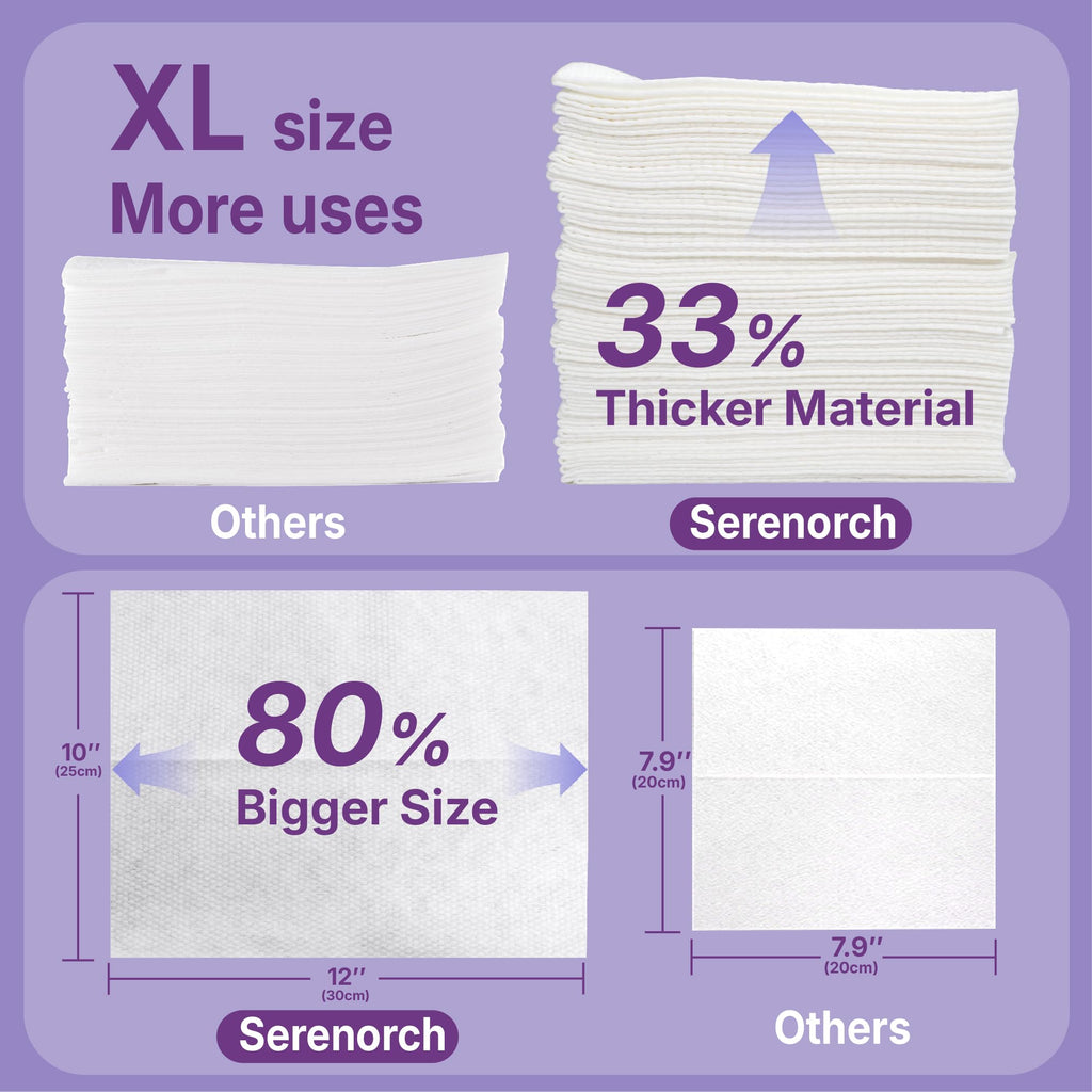 Serenorch Disposable Face Towels – Ultra Soft 10x12, Lint-Free, 150 Count