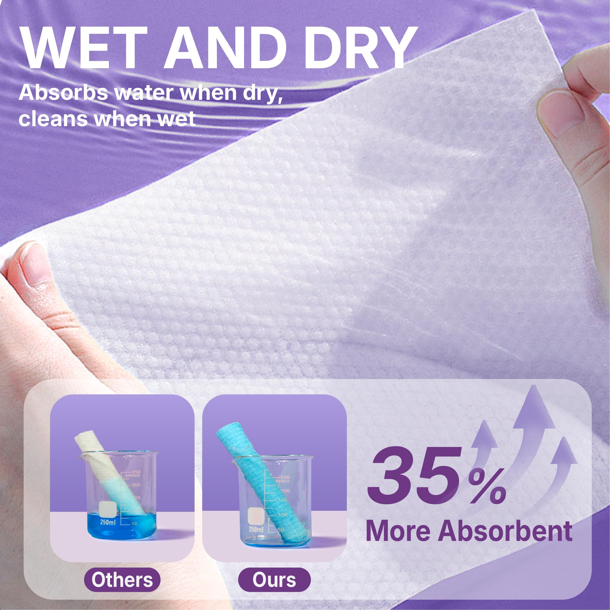 Serenorch Disposable Face Towels 10x12 — Pearl Texture, Ultra Soft, 200 Count