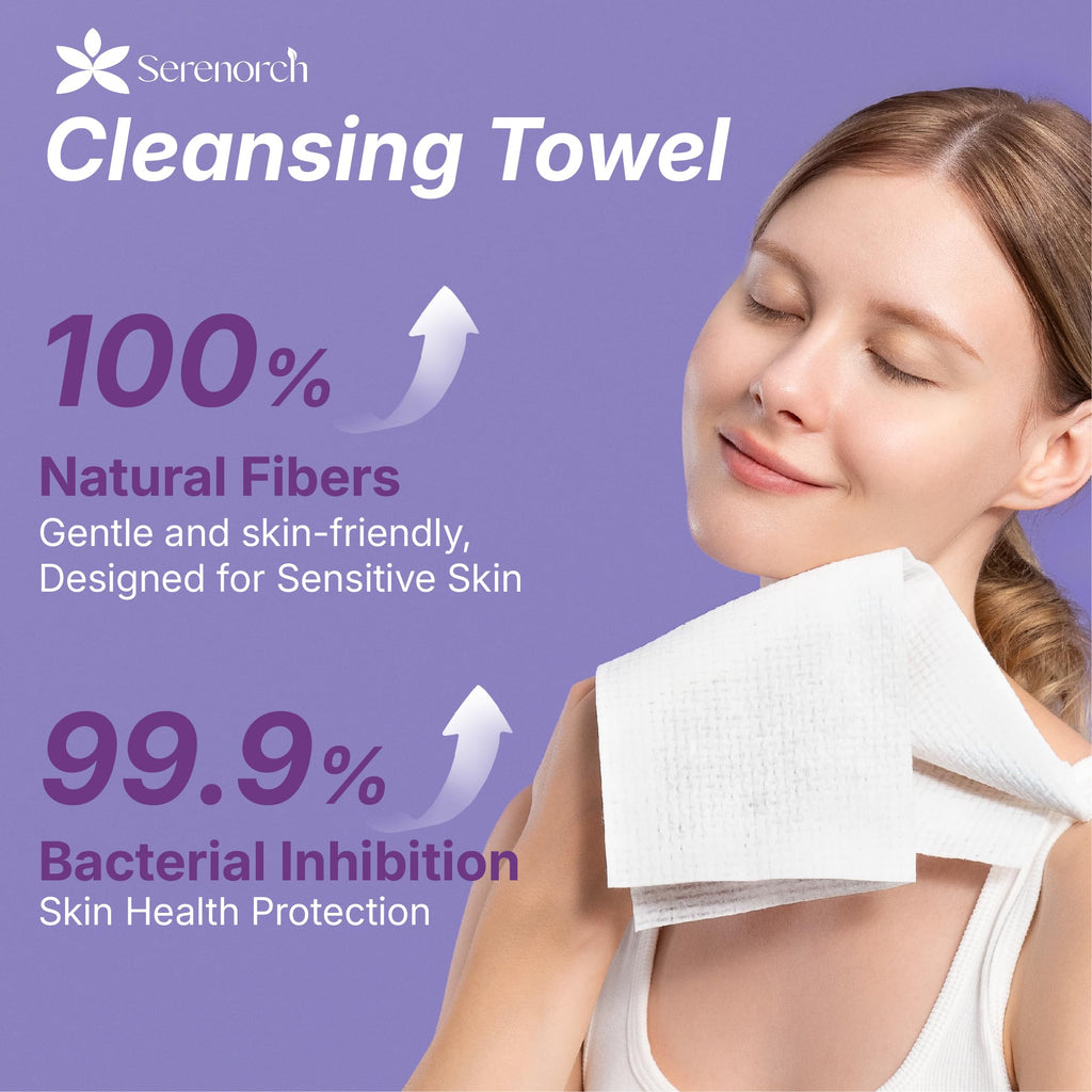 Serenorch Disposable Face Towels 10x12 - Ultra Soft for Sensitive Skin, 600 Count