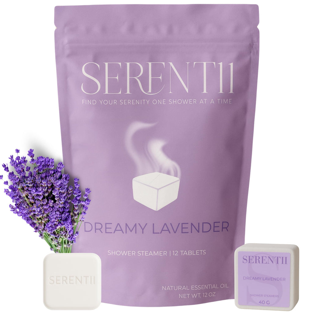 Serentii Shower Steamers Lavender – Aromatherapy Tablets for Relaxation | Individually Wrapped