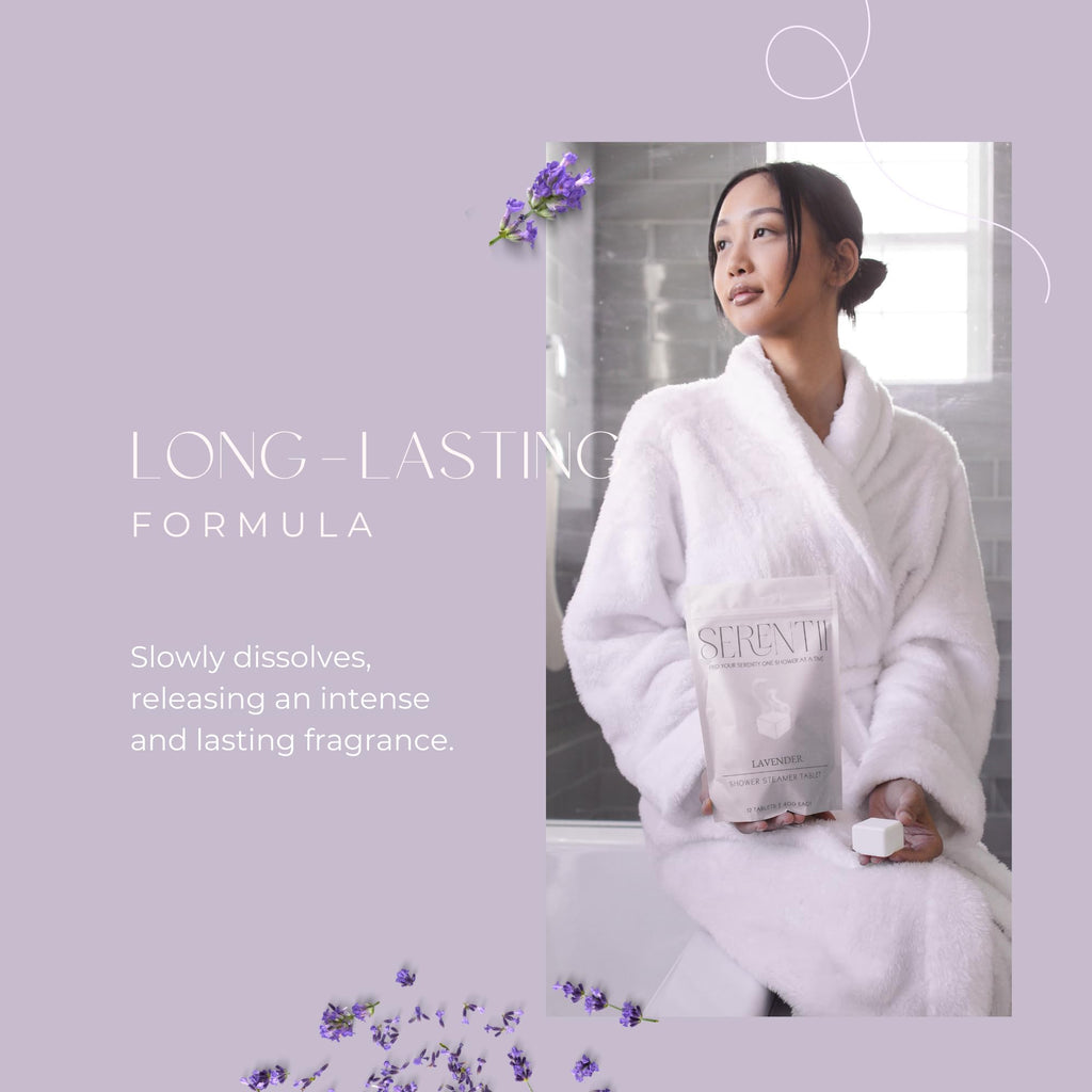 Serentii Shower Steamers Lavender – Aromatherapy Tablets for Relaxation | Individually Wrapped