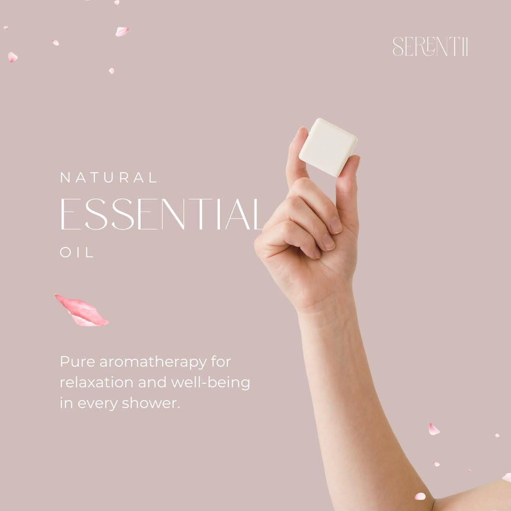 Serentii Shower Steamers Aromatherapy 12 Pack – Rose | Relaxation & Stress Relief