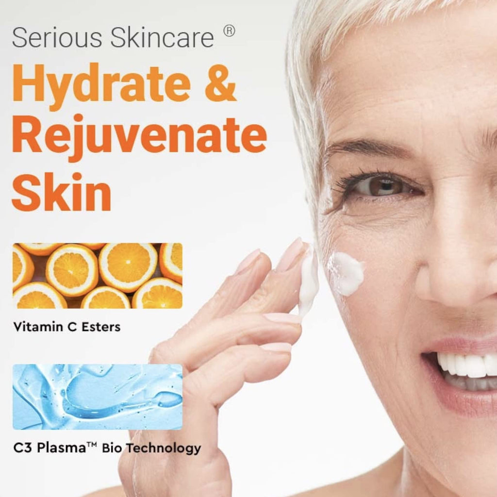 Serious Skincare Vitamin C SPF 30 Broad Spectrum Sunscreen Moisturizer for Face — Hydration, No White Cast