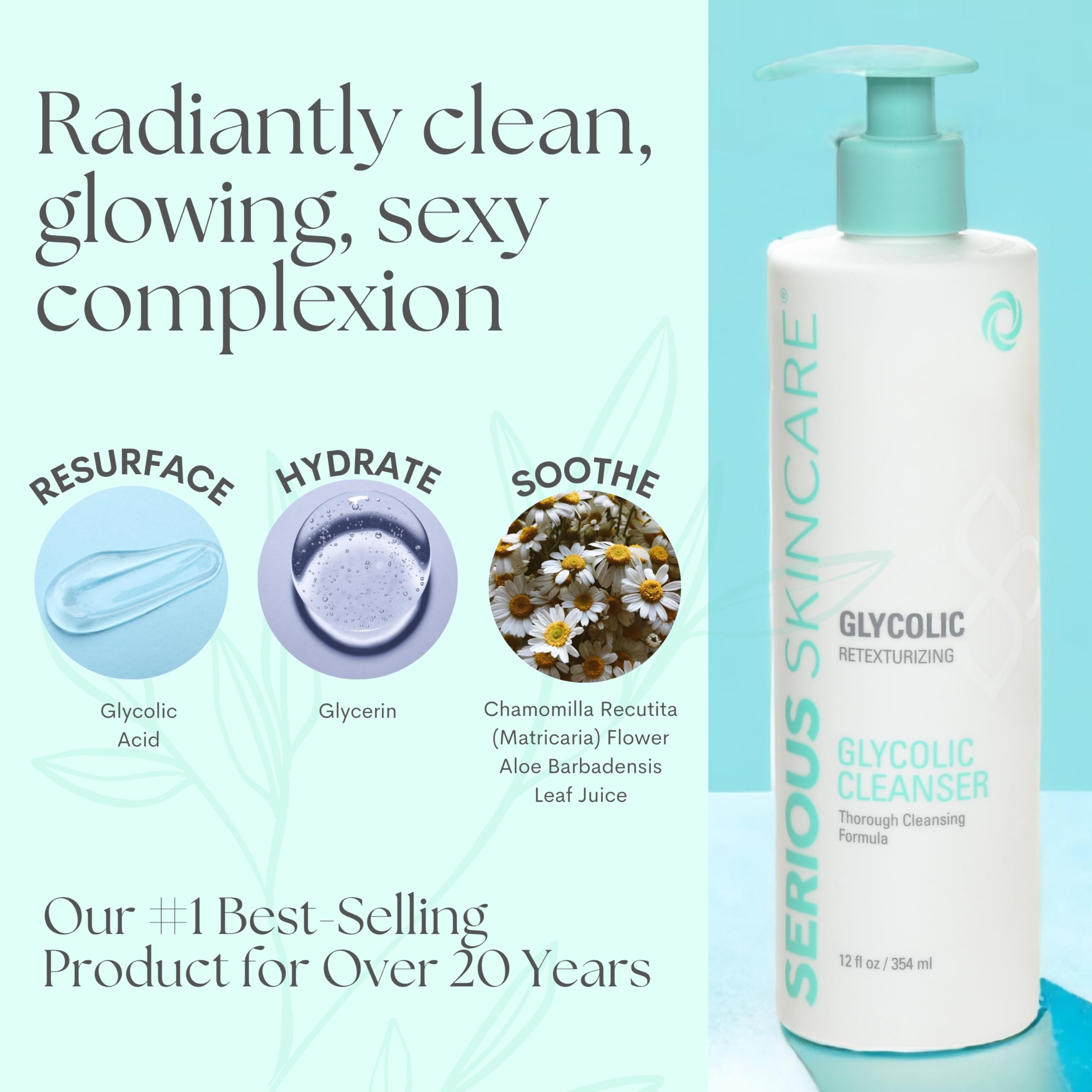 Serious Skincare Glycolic Radiant Skin Set — Cleanse, Exfoliate & Renew (3-Piece)