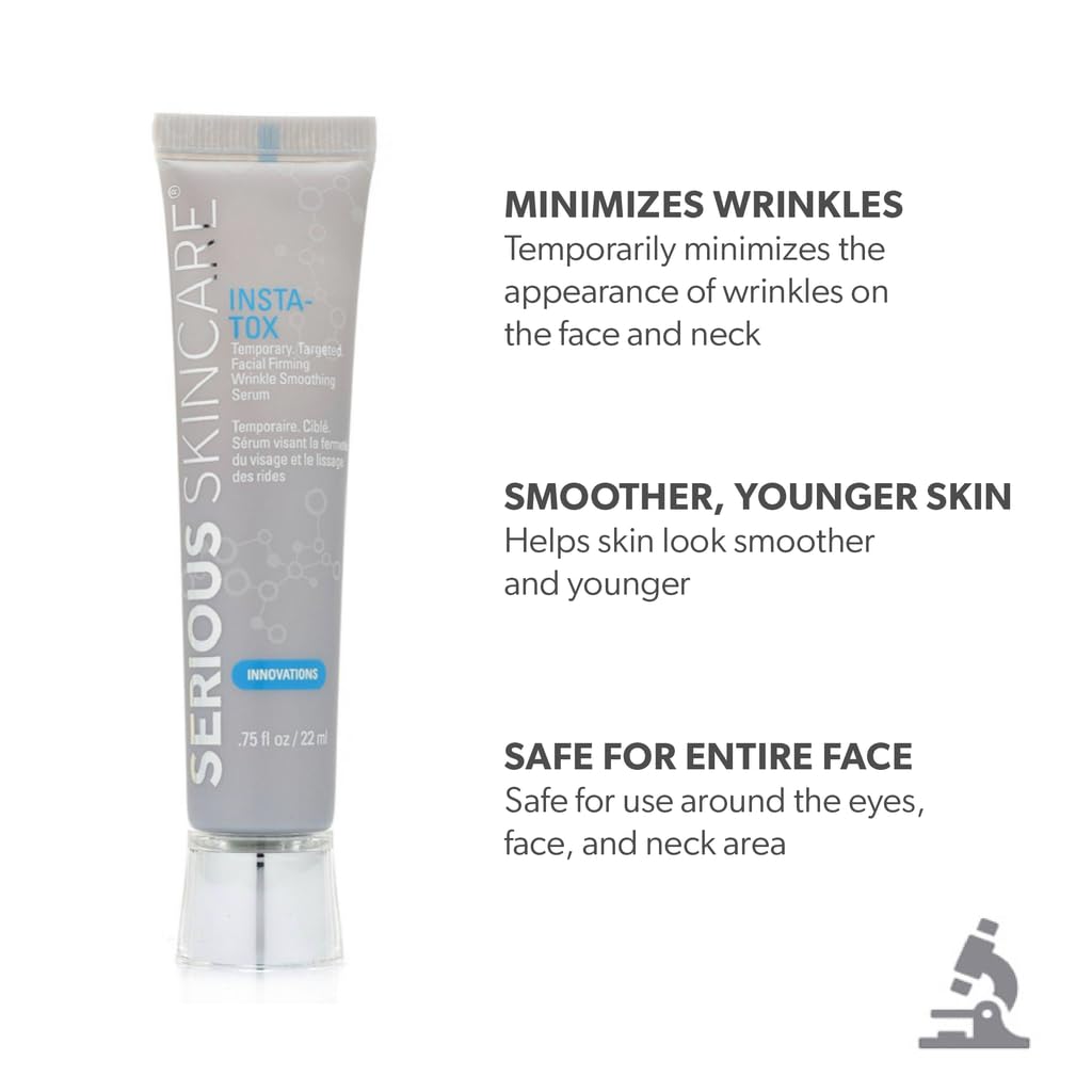 Serious Skincare INSTA-TOX Instant Wrinkle Filler – Quick Facial Tightening & Pore Blur 0.75 oz