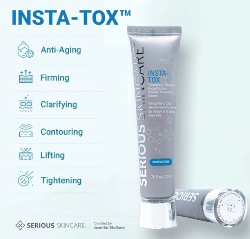 Serious Skincare INSTA-TOX Instant Wrinkle Filler – Quick Facial Tightening & Pore Blur 0.75 oz
