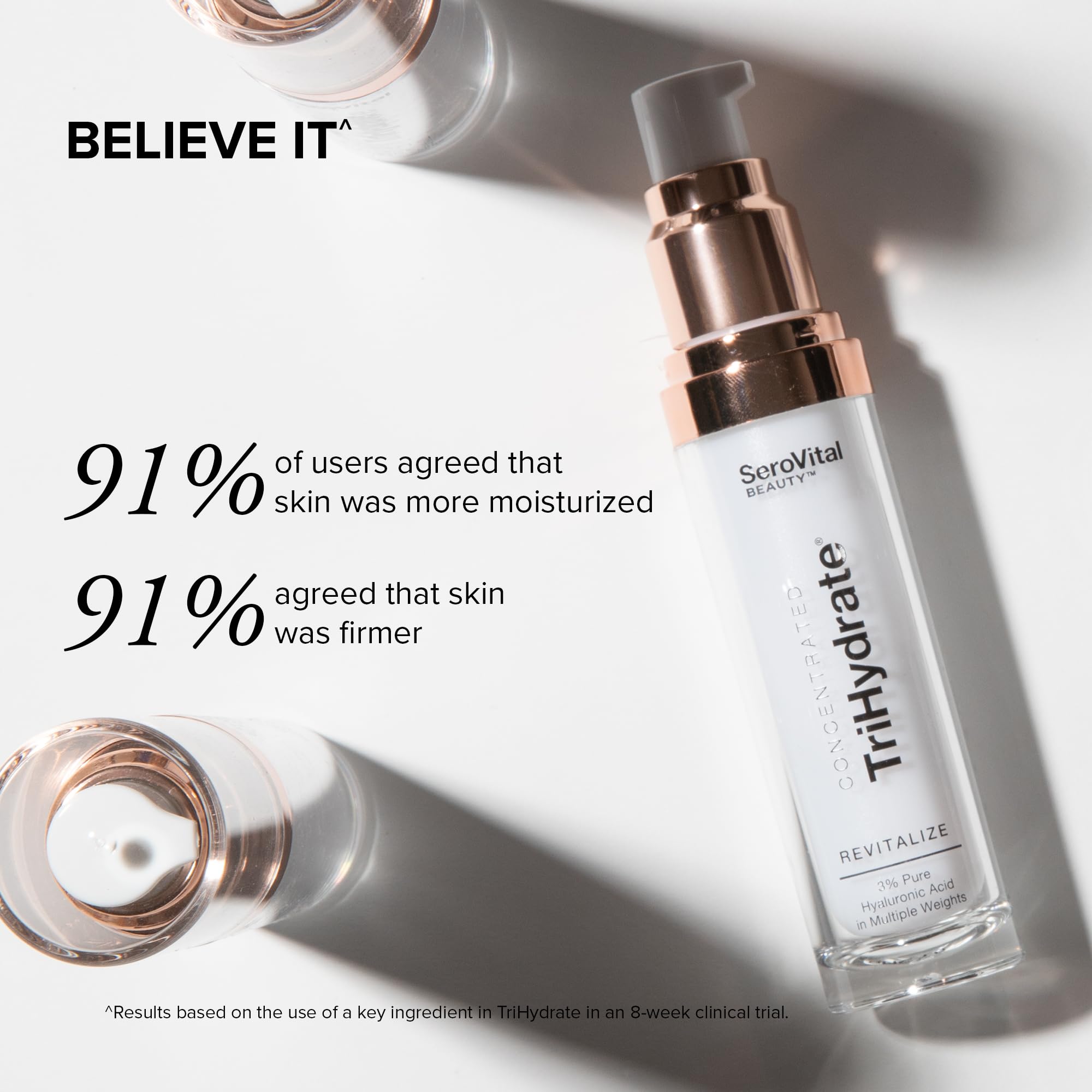 SeroVital TriHydrate – 3% Hyaluronic Acid Serum for Hydration & Firmness