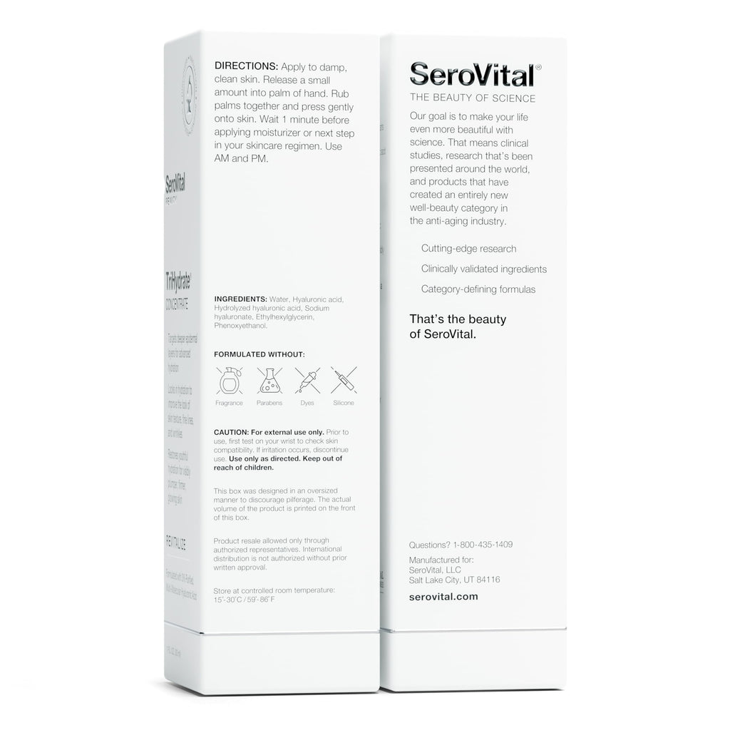 SeroVital TriHydrate – 3% Hyaluronic Acid Serum for Hydration & Firmness