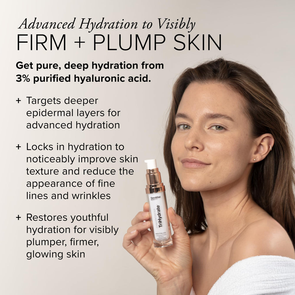 SeroVital TriHydrate – 3% Hyaluronic Acid Serum for Hydration & Firmness