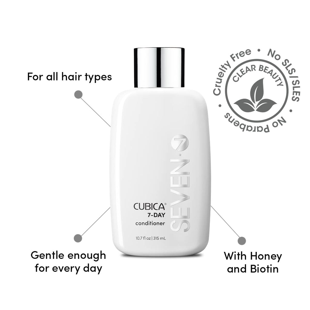 SEVEN Cubica 7-DAY Conditioner – Lightweight Detangler for All Hair Types | Made in USA 32 oz