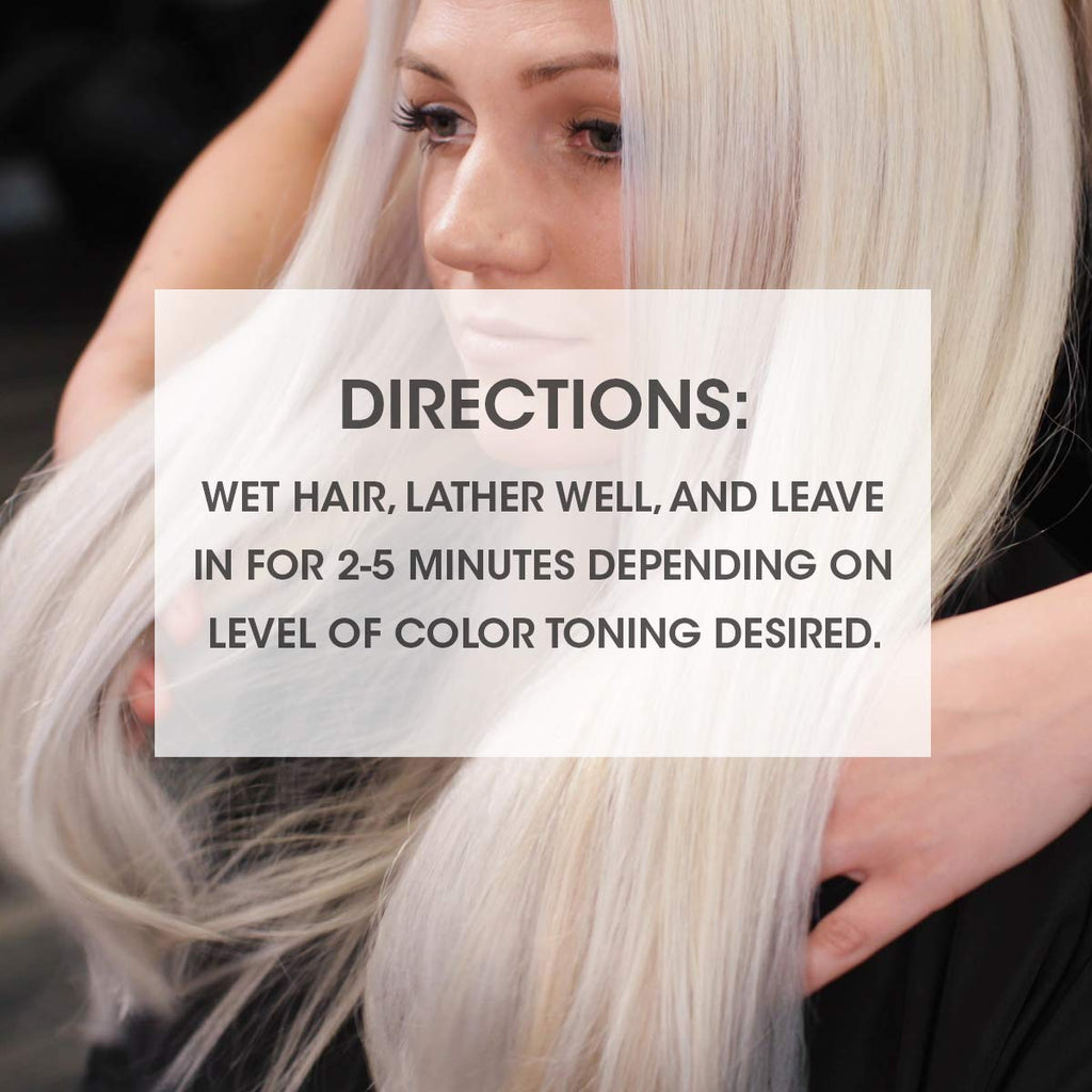 SEVEN Rinzu Helio Violet Shampoo – Purple Toner for Blonde Hair, Green Tea & Amino Acids, 32 oz