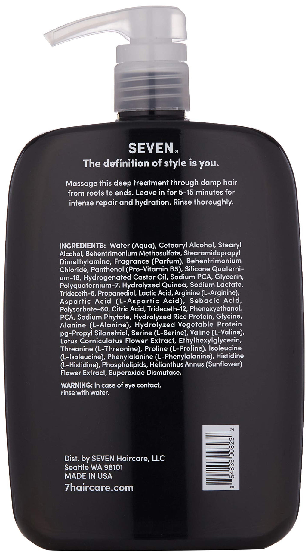 SEVEN Kente Bond Deep Conditioning Hair Mask – Repair & Hydrate Damaged Hair (32 oz)